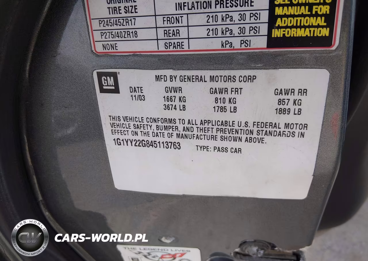 2004 Chevrolet Corvette VIN:1G1YY22G845113763 - 9