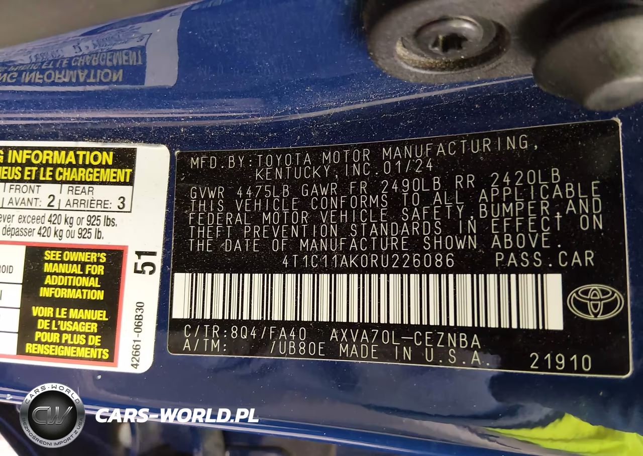2024 Toyota Camry Le VIN:4T1C11AK0RU226086 - 9