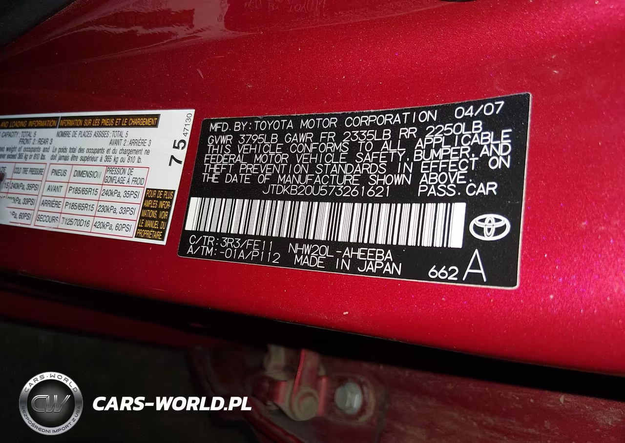 2007 Toyota Prius VIN:JTDKB20U573261621 - 9