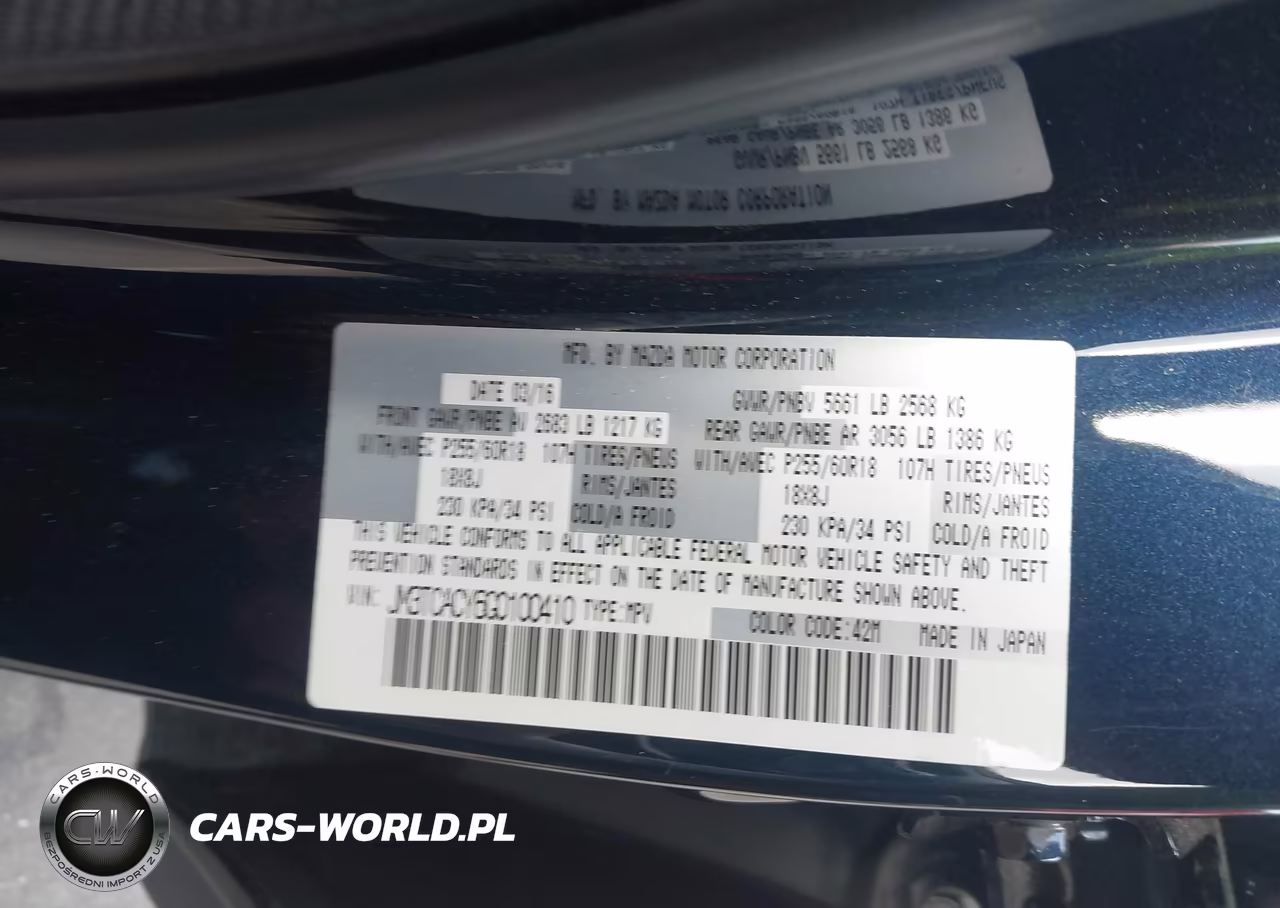 2016 Mazda Cx-9 Touring VIN:JM3TCACY6G0100410 - 9