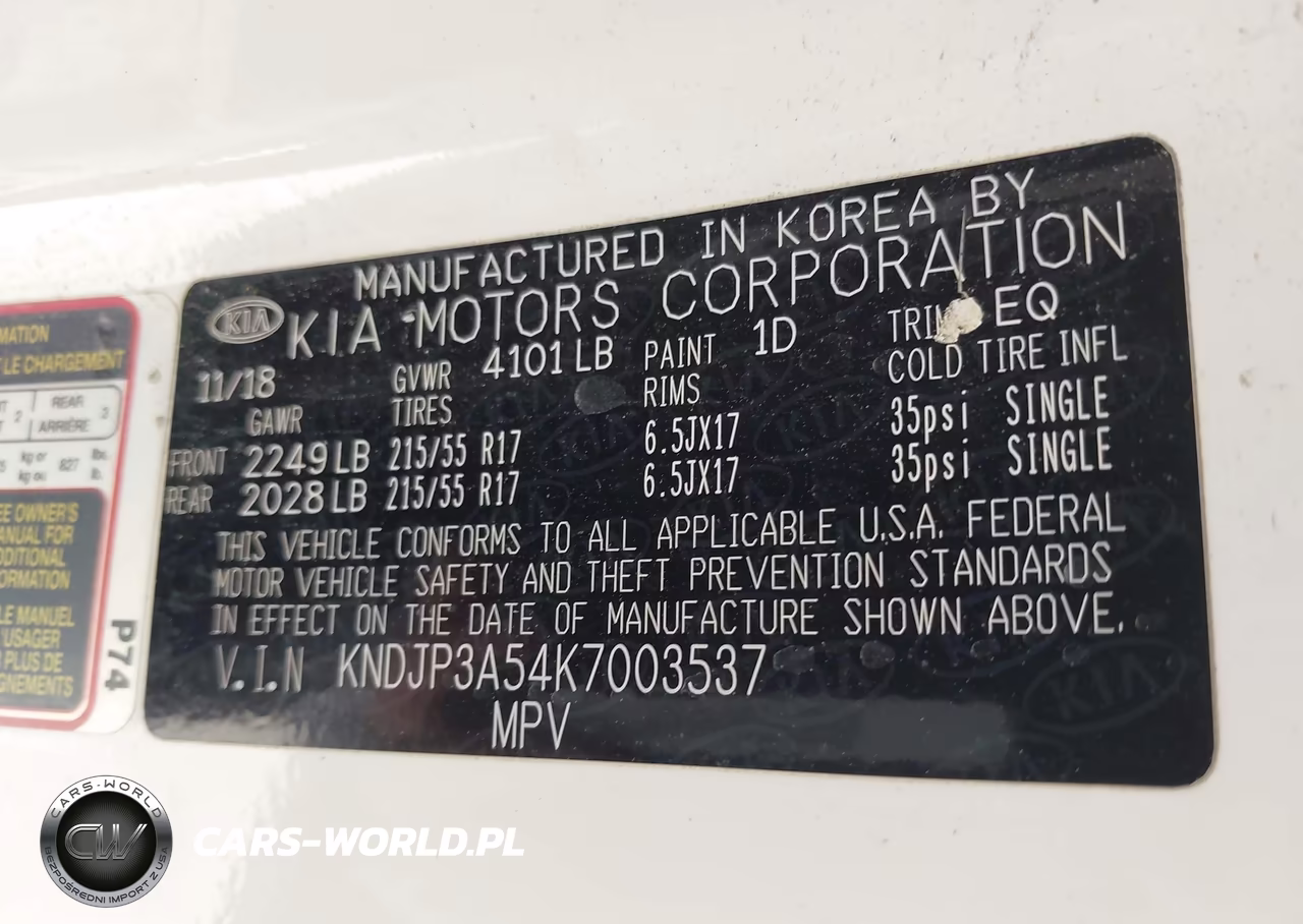 2019 Kia Soul + VIN:KNDJP3A54K7003537 - 9