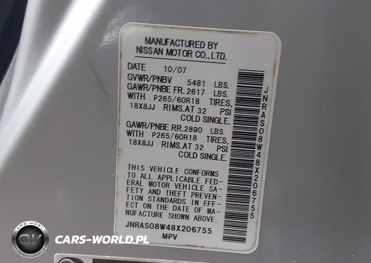 2008 Infiniti Fx35 VIN:JNRAS08W48X206755 - 9