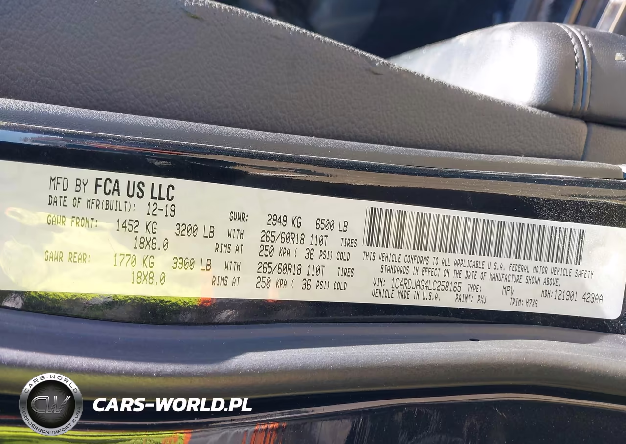 2020 Dodge Durango Sxt Awd VIN:1C4RDJAG4LC258165 - 9