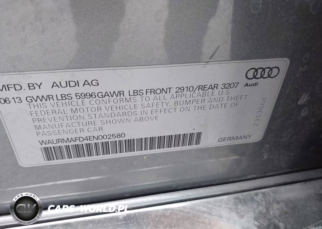2014 Audi A8 L 3.0 Tdi VIN:WAURMAFD4EN002580 - 9