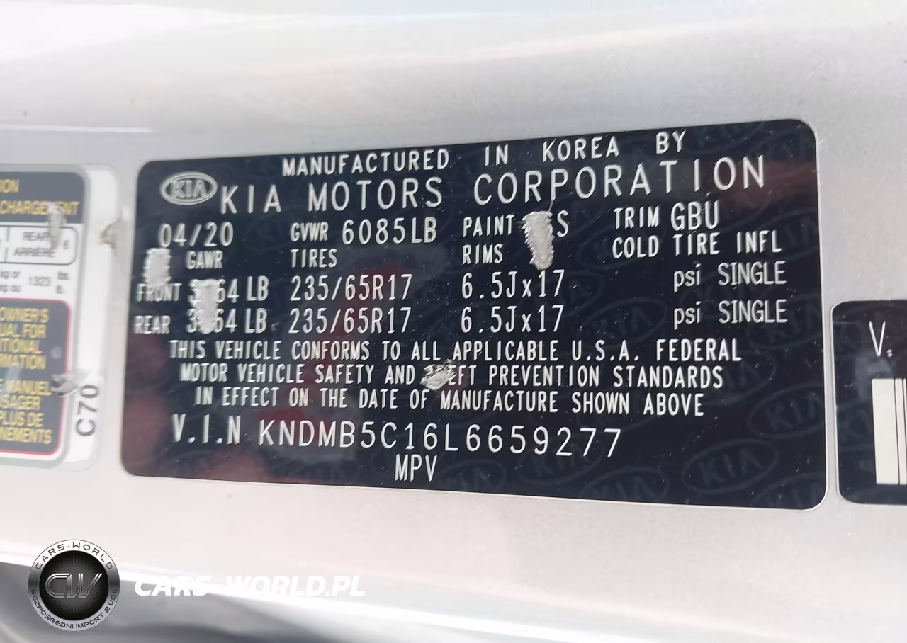 2020 Kia Sedona Lx VIN:KNDMB5C16L6659277 - 9