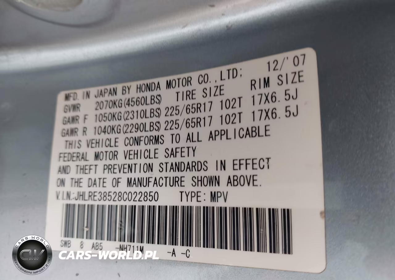 2008 Honda Cr-V Ex VIN:JHLRE38528C022850 - 9