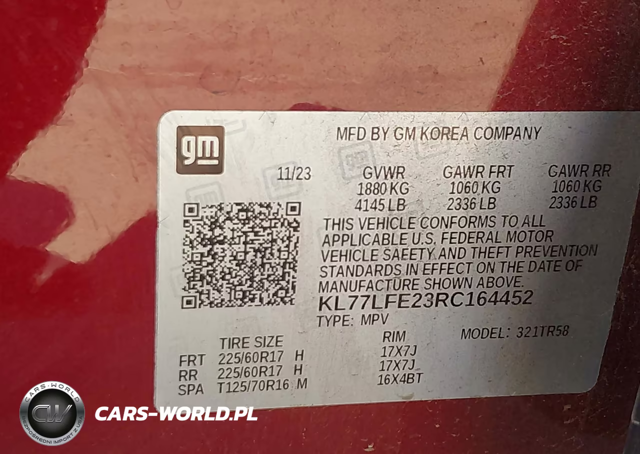 2024 Chevrolet Trax Fwd Sp VIN:KL77LFE23RC164452 - 9