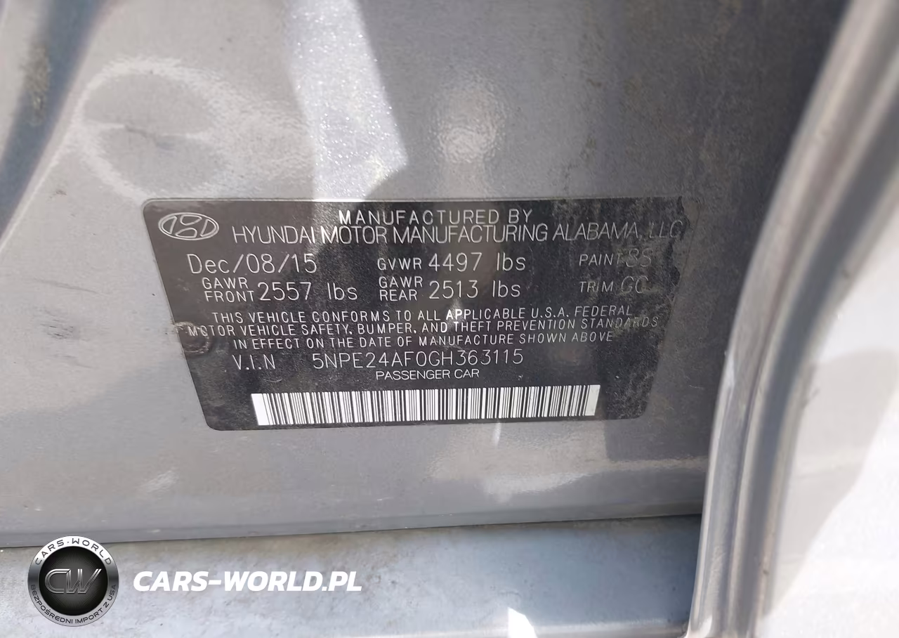 2016 Hyundai Sonata Se VIN:5NPE24AF0GH363115 - 9