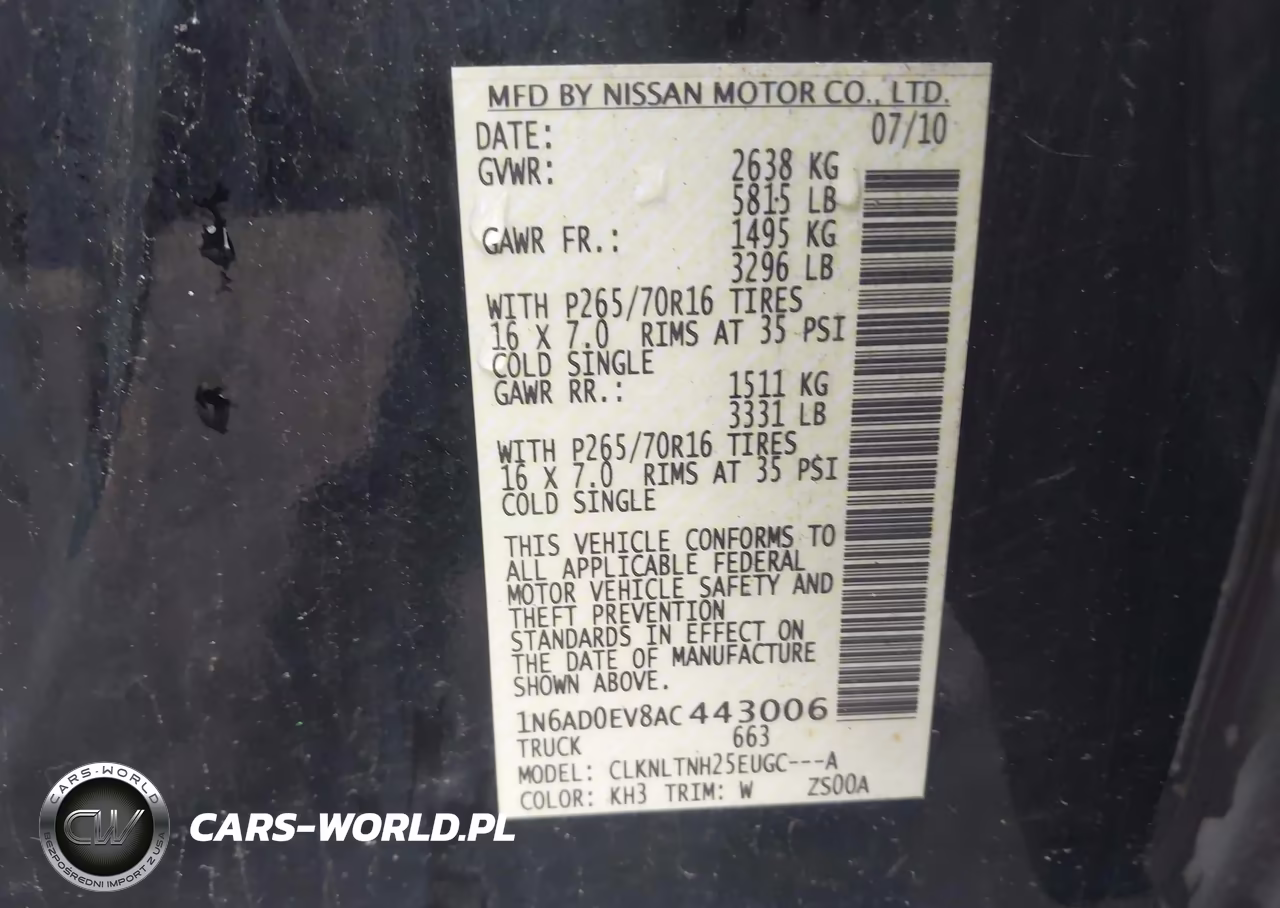2010 Nissan Frontier Se VIN:1N6AD0EV8AC443006 - 9
