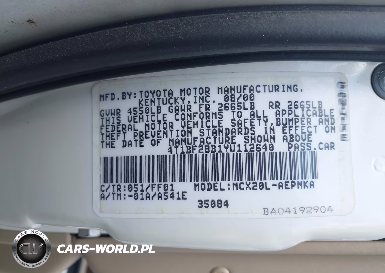 2000 Toyota Avalon Xl VIN:4T1BF28B1YU112640 - 9