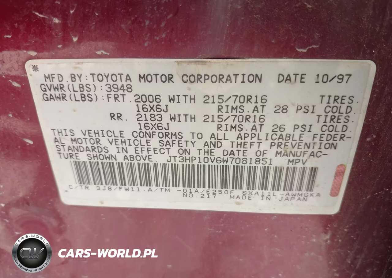1998 Toyota Rav4 VIN:JT3HP10V6W7081851 - 9