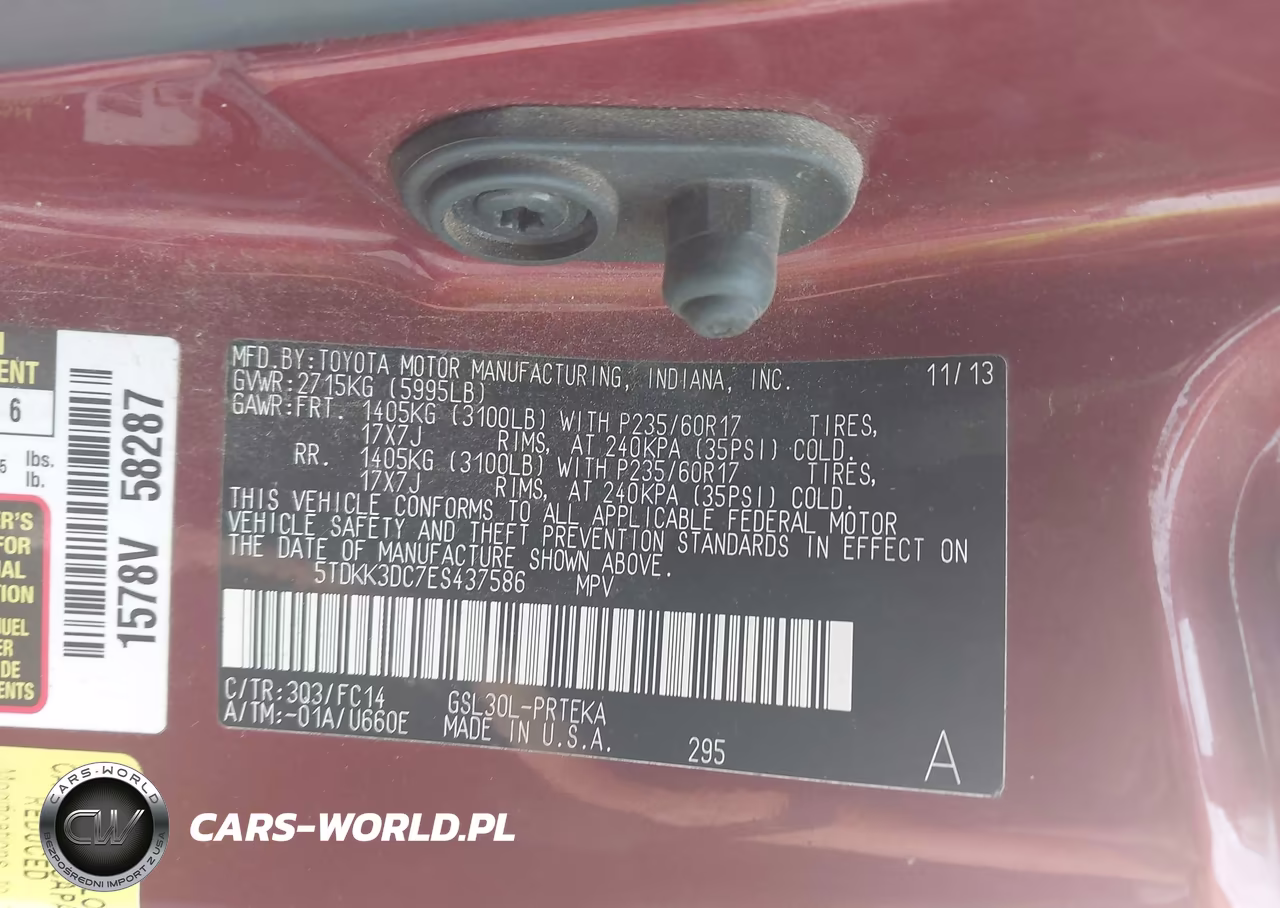 2014 Toyota Sienna Le V6 8 Passenger VIN:5TDKK3DC7ES437586 - 9