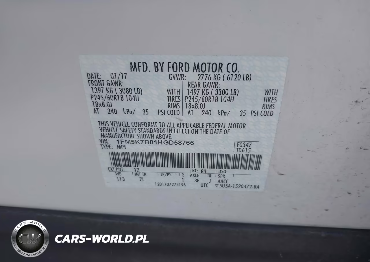 2017 Ford Explorer VIN:1FM5K7B81HGD58766 - 9