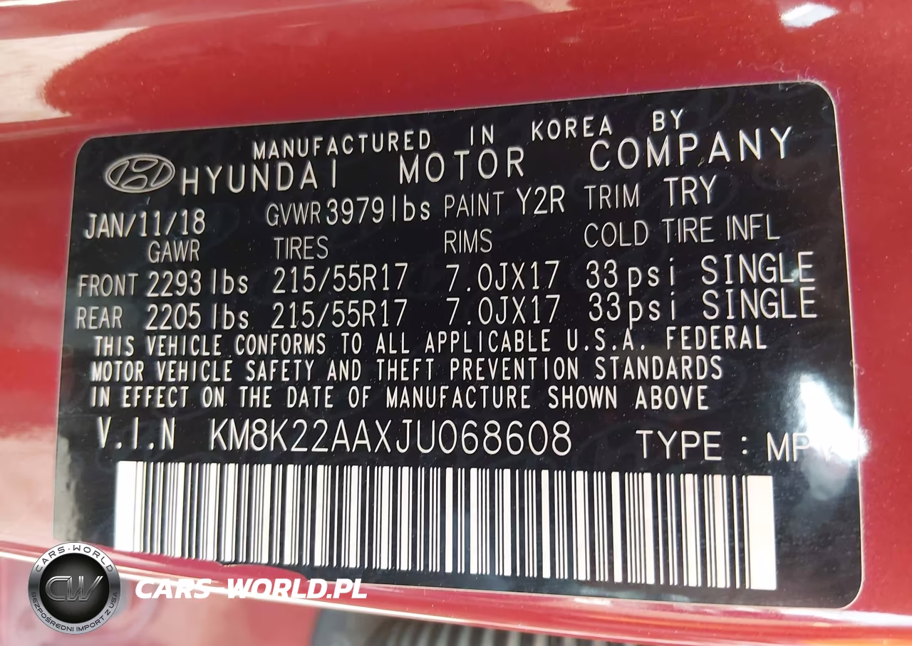 2018 Hyundai Kona Sel VIN:KM8K22AAXJU068608 - 9