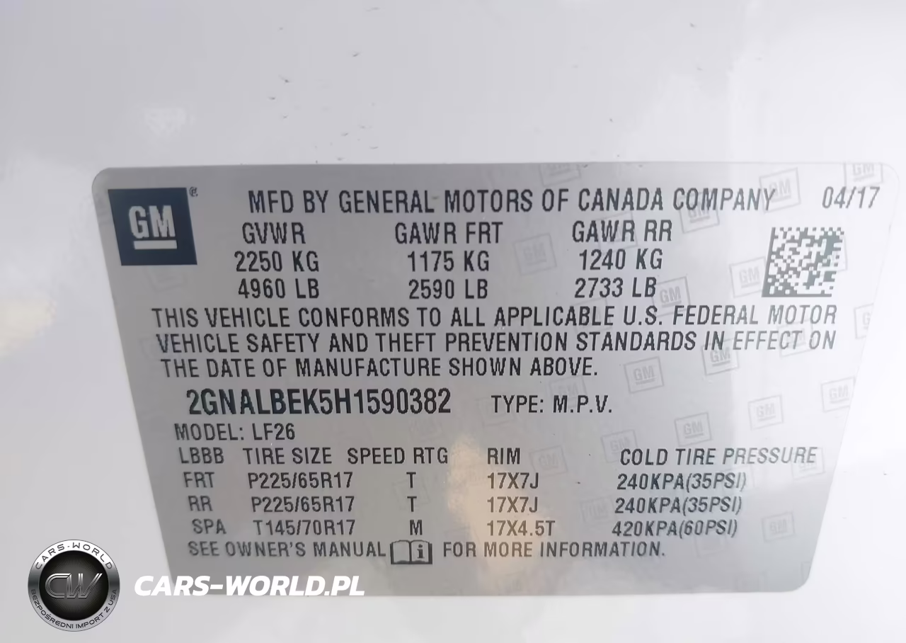 2017 Chevrolet Equinox Ls VIN:2GNALBEK5H1590382 - 9
