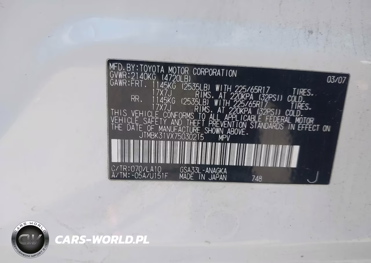 2007 Toyota Rav4 Limited VIN:JTMBK31VX75030215 - 9