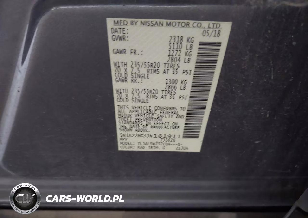 2018 Nissan Murano Platinum VIN:5N1AZ2MG3JN161911 - 9