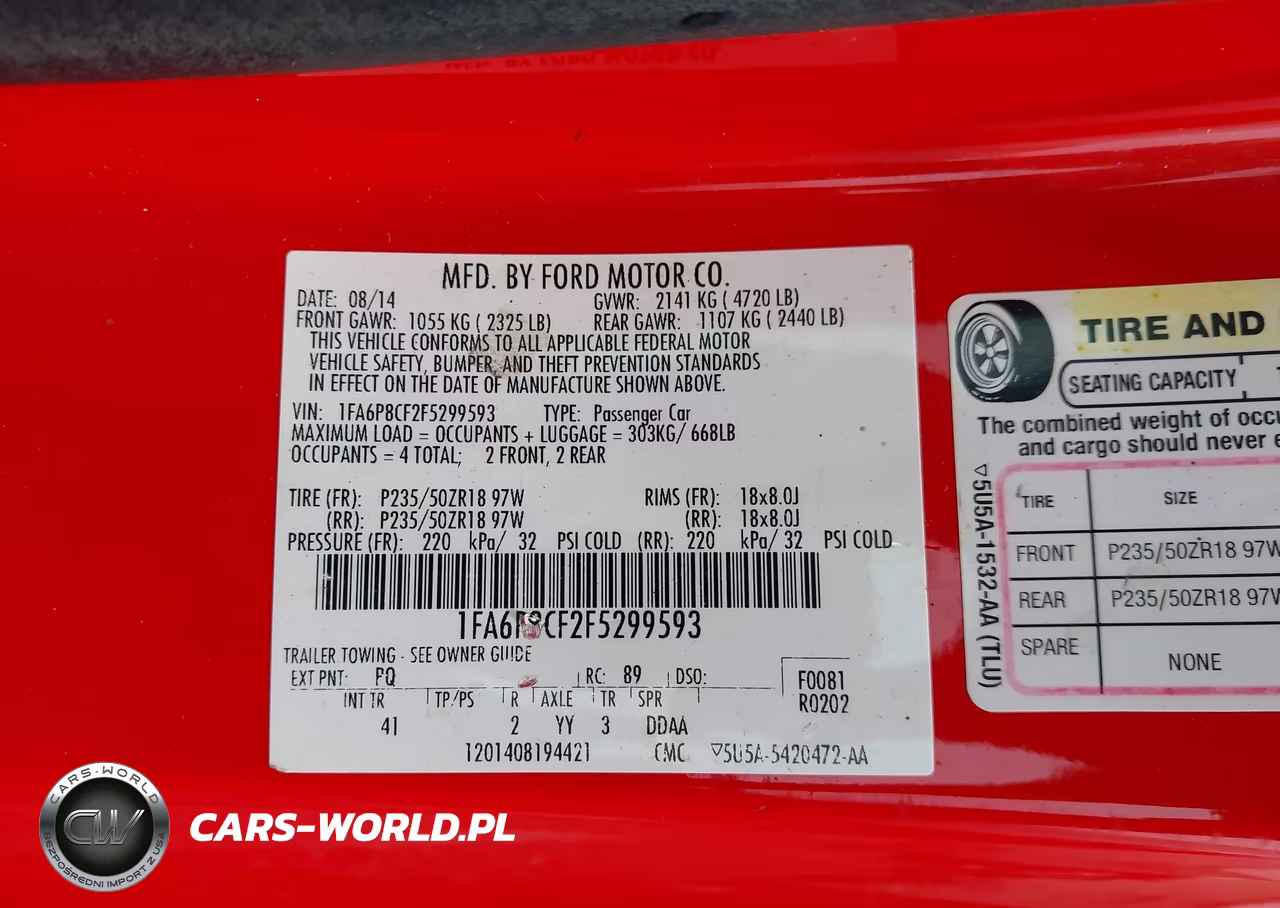 2015 Ford Mustang Gt Premium VIN:1FA6P8CF2F5299593 - 9