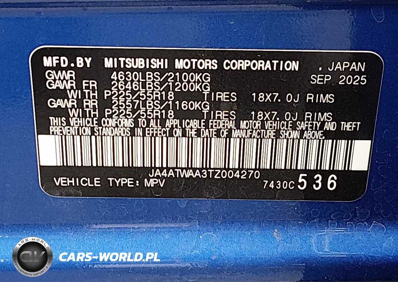 2026 Mitsubishi Eclipse Cross Black Edition S-Awc-Se S-Awc-Sel S-Awc VIN:JA4ATWAA3TZ004270 - 9