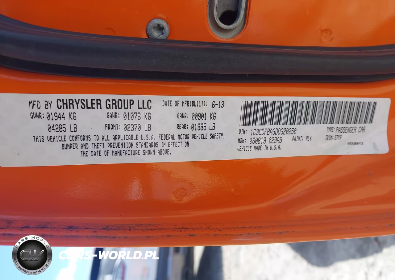 2013 Dodge Dart Sxt VIN:1C3CDFBA3DD320250 - 9