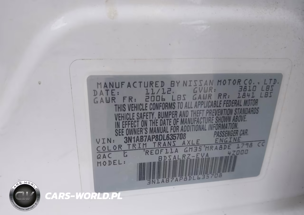 2013 Nissan Sentra Sr VIN:3N1AB7AP8DL635708 - 9
