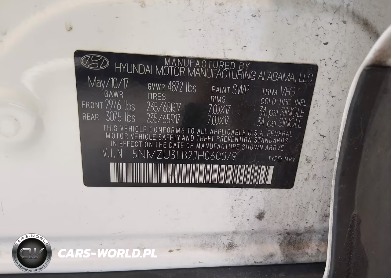 2018 Hyundai Santa Fe Sport 2.4L VIN:5NMZU3LB2JH060079 - 9