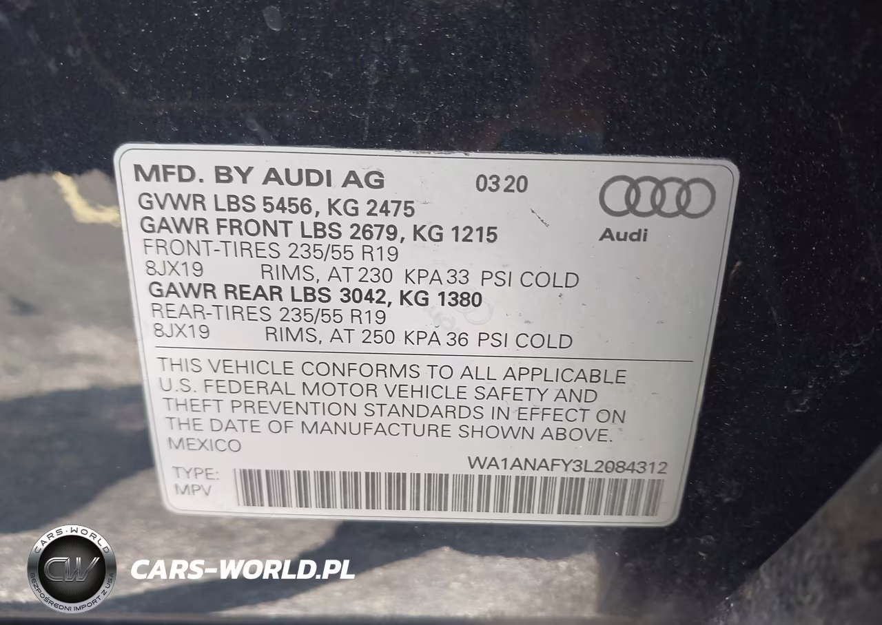2020 Audi Q5 Premium 45 Tfsi Quattro S Tronic VIN:WA1ANAFY3L2084312 - 9