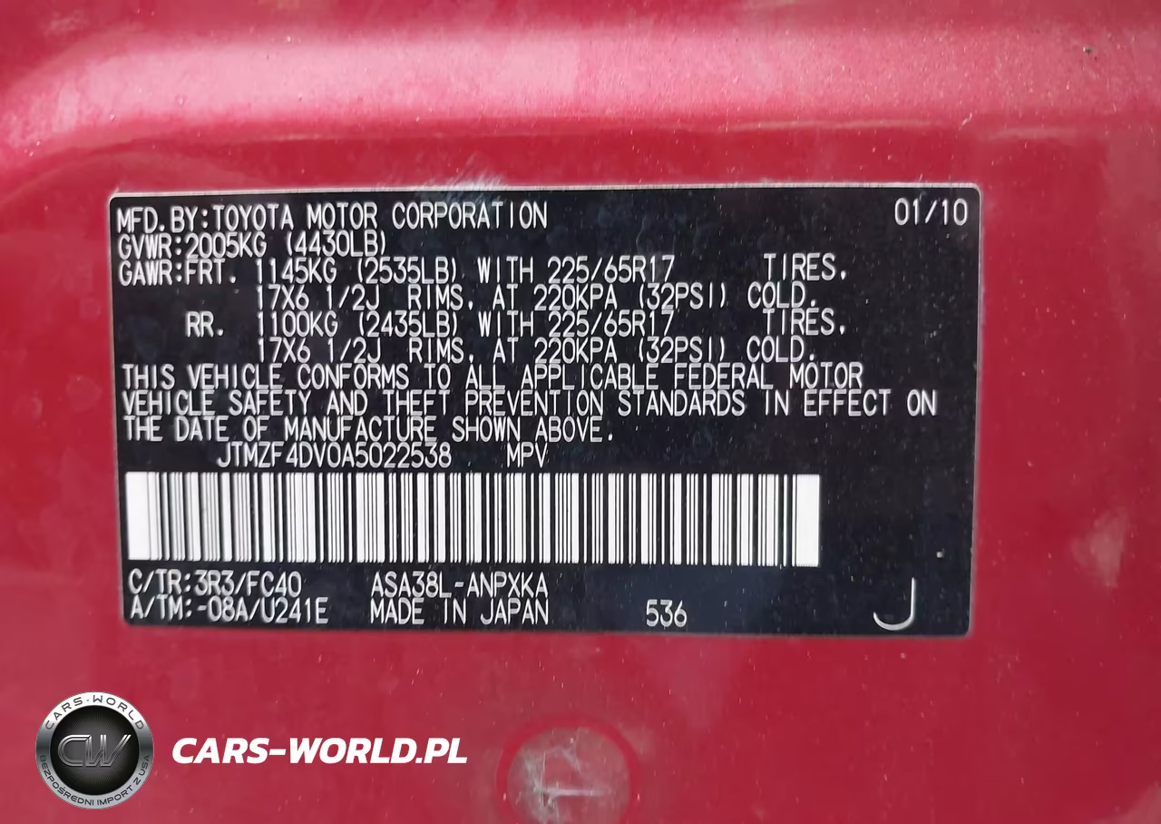 2010 Toyota Rav4 VIN:JTMZF4DV0A5022538 - 9