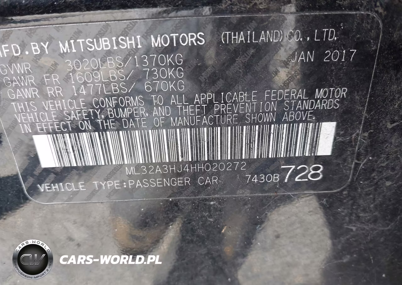 2017 Mitsubishi Mirage Es VIN:ML32A3HJ4HH020272 - 9