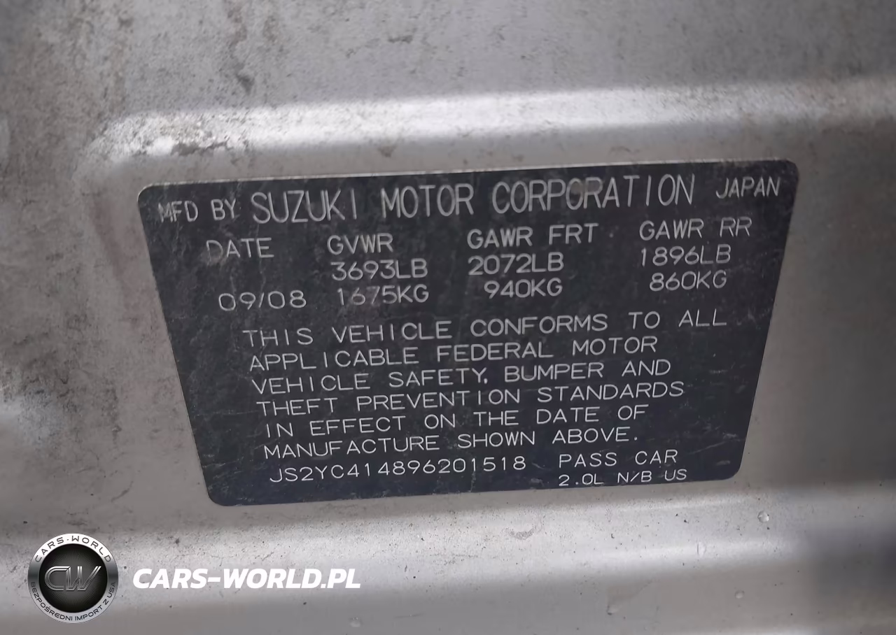 2009 Suzuki Sx4 Sport-Sport Technology VIN:JS2YC414896201518 - 9