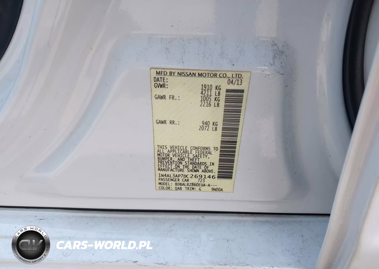 2013 Nissan Altima 2.5 S VIN:1N4AL3AP7DC269146 - 9