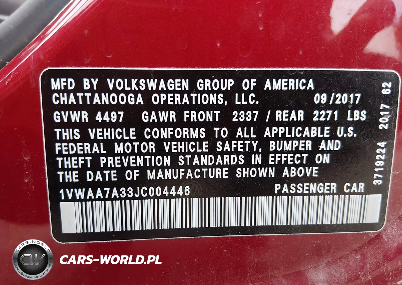 2018 Volkswagen Passat 2.0T R-Line-2.0T S VIN:1VWAA7A33JC004446 - 9