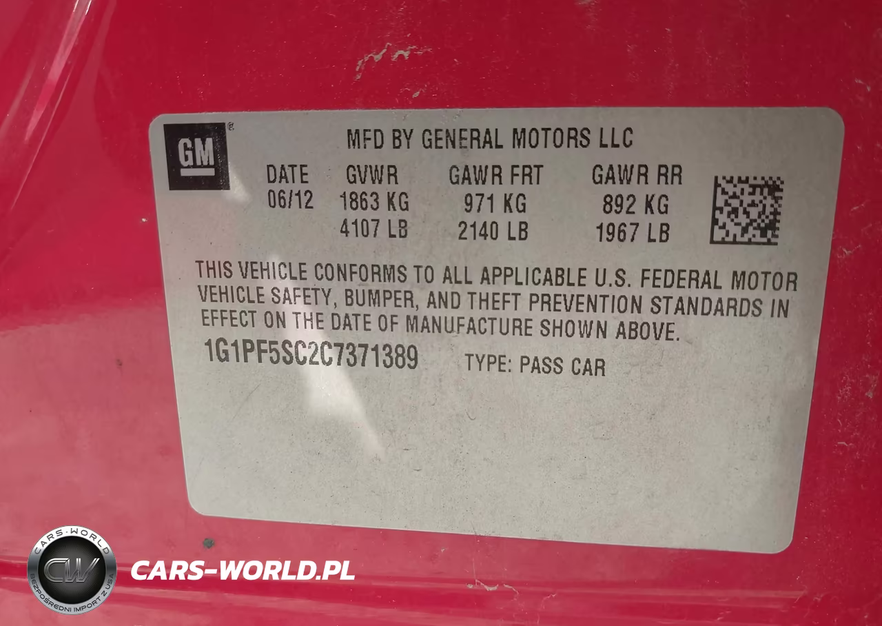 2012 Chevrolet Cruze 1Lt VIN:1G1PF5SC2C7371389 - 9