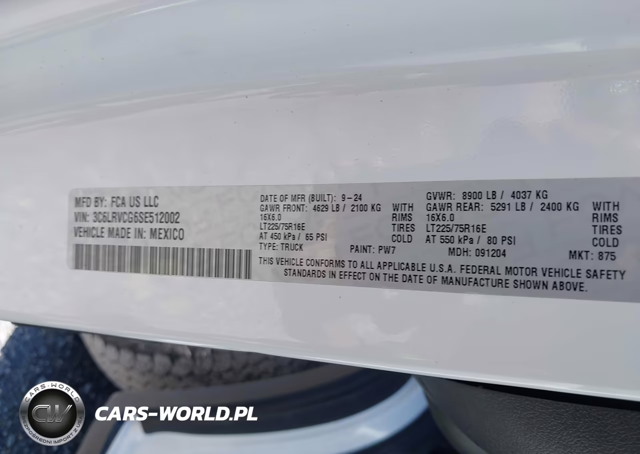 2025 Ram Promaster 2500 Tradesman High Roof 136 Wb W-Pass Seat VIN:3C6LRVCG6SE512002 - 9