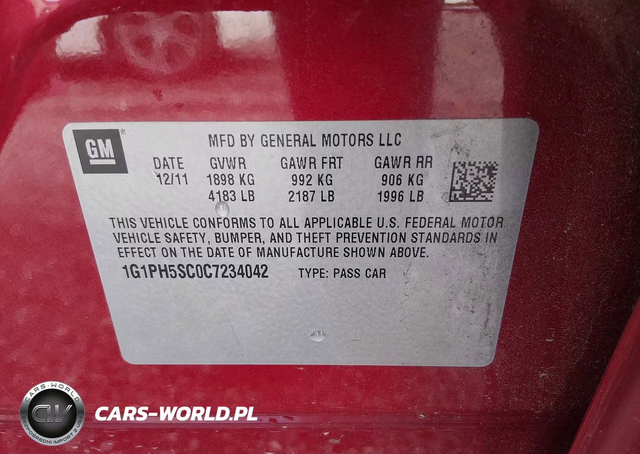 2012 Chevrolet Cruze Ltz VIN:1G1PH5SC0C7234042 - 9