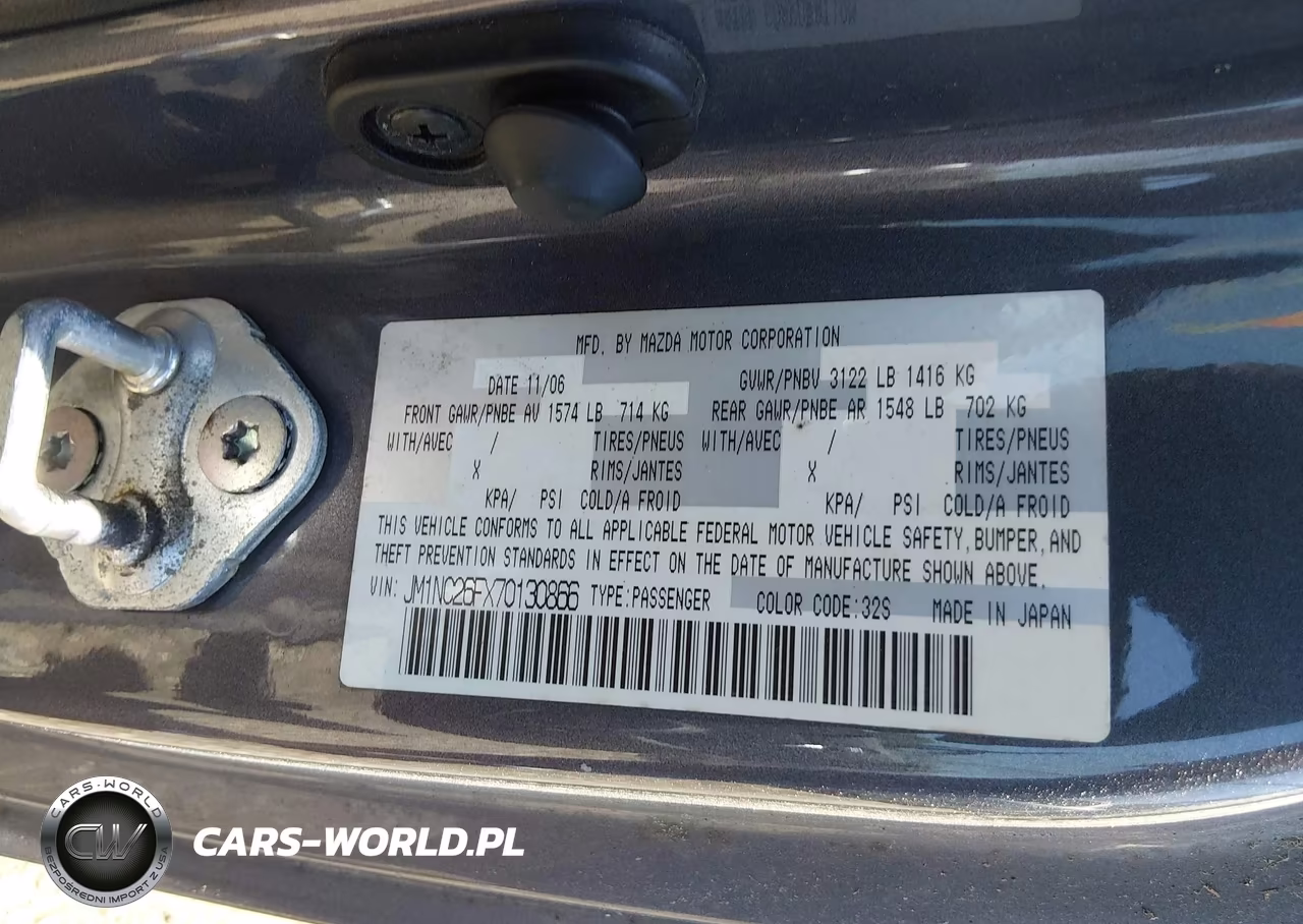 2007 Mazda Mx-5 Grand Touring VIN:JM1NC26FX70130866 - 9