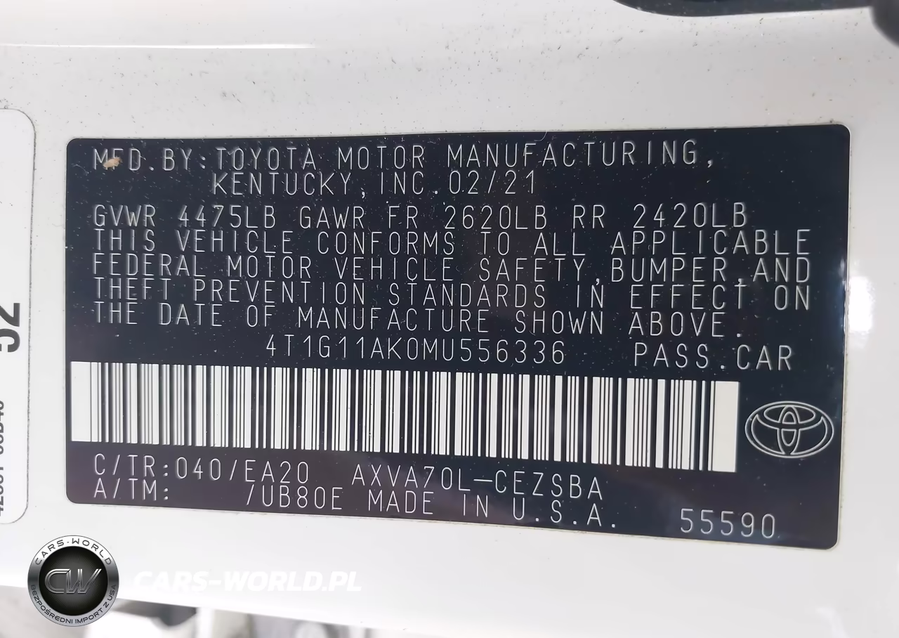 2021 Toyota Camry Se VIN:4T1G11AK0MU556336 - 9