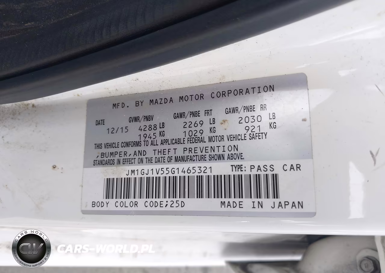 2016 Mazda Mazda6 I Touring VIN:JM1GJ1V55G1465321 - 9