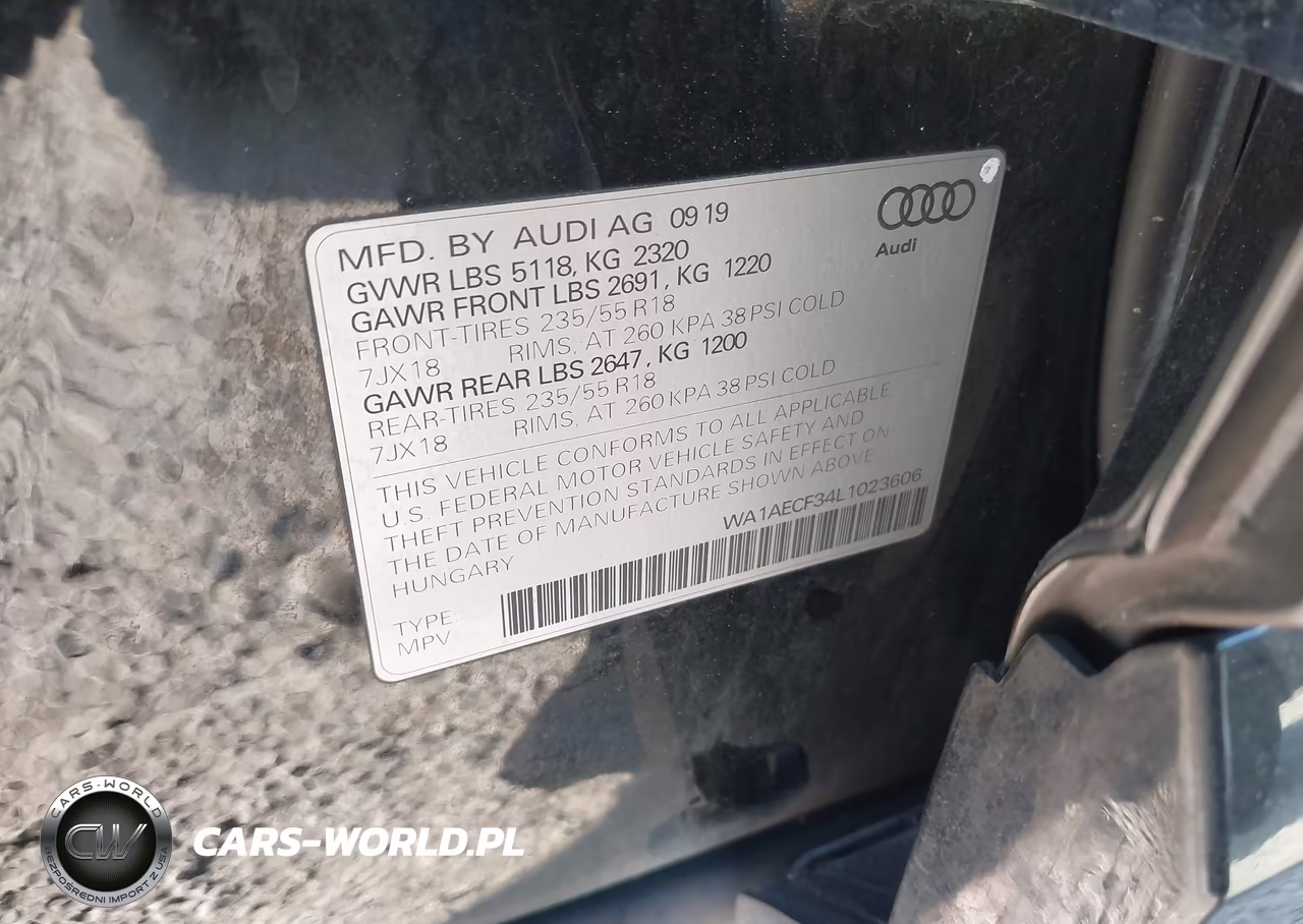 2020 Audi Q3 Premium 45 Tfsi Quattro Tiptronic VIN:WA1AECF34L1023606 - 9