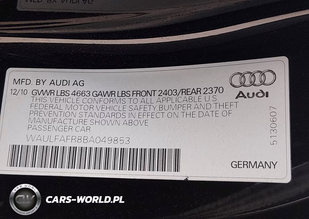 2011 Audi A5 2.0T Premium VIN:WAULFAFR8BA049853 - 9