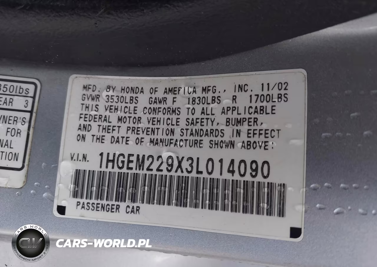 2003 Honda Civic Ex VIN:1HGEM229X3L014090 - 9