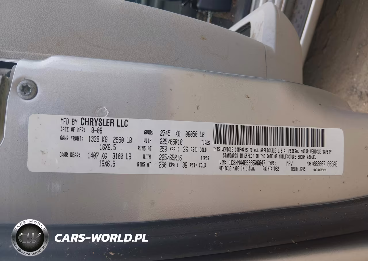 2009 Dodge Grand Caravan Se VIN:1D8HN44E59B506847 - 9
