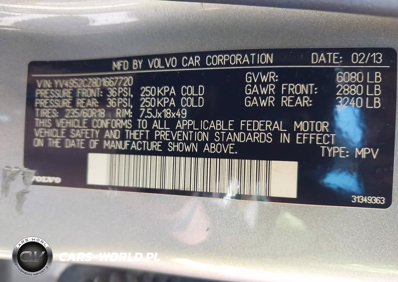 2013 Volvo Xc90 3.2 Platinum VIN:YV4952CZ8D1667720 - 9