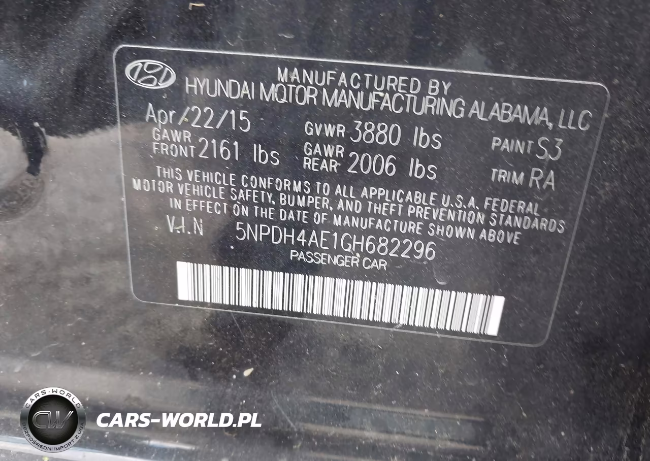 2016 Hyundai Elantra Limited VIN:5NPDH4AE1GH682296 - 9