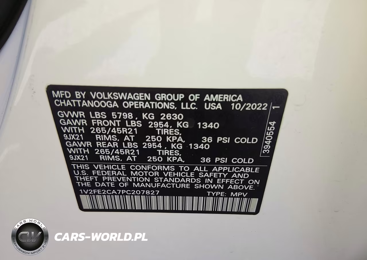 2023 Volkswagen Atlas Cross Sport 3.6L V6 Sel Premium R-Line VIN:1V2FE2CA7PC207827 - 9