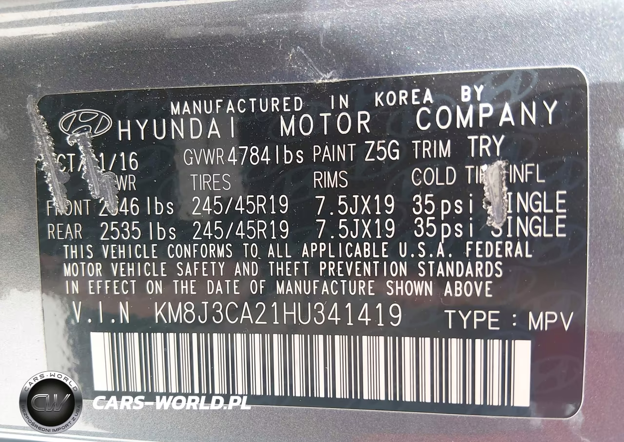 2017 Hyundai Tucson Limited VIN:KM8J3CA21HU341419 - 9