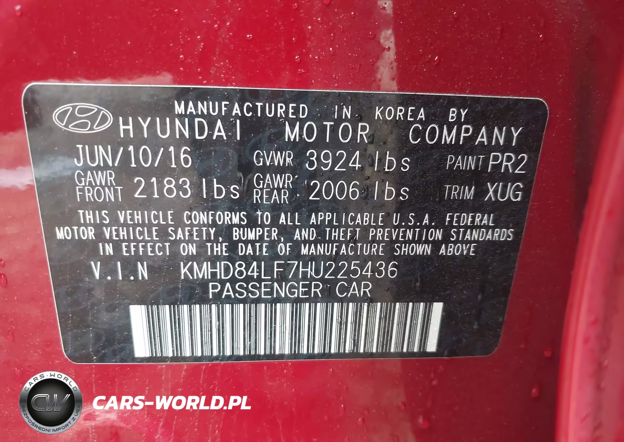 2017 Hyundai Elantra Se VIN:KMHD84LF7HU225436 - 9