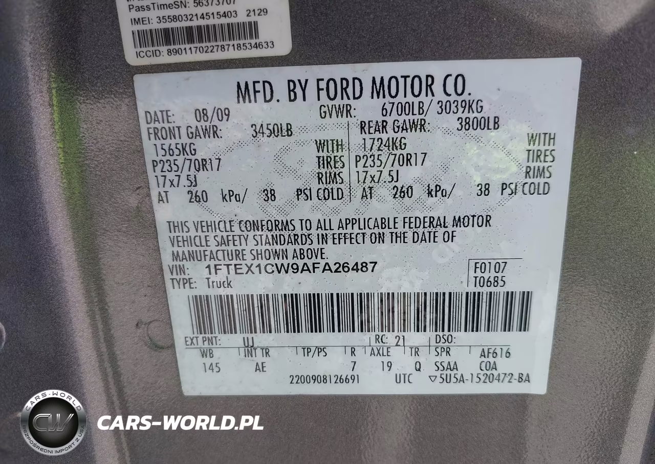 2010 Ford F-150 Xl VIN:1FTEX1CW9AFA26487 - 9