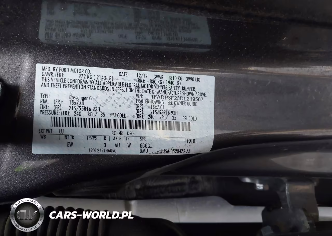 2013 Ford Focus Se VIN:1FADP3F23DL219567 - 9