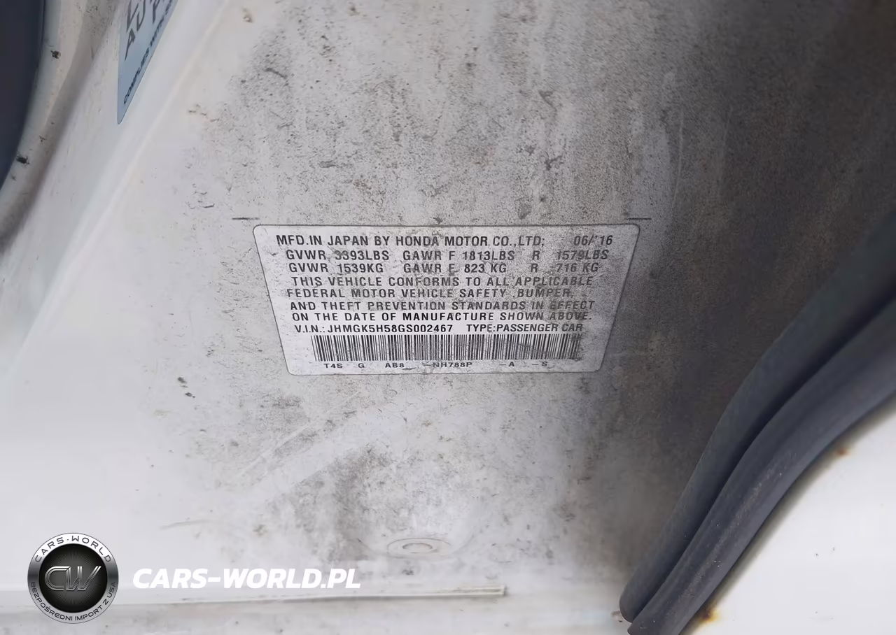 2016 Honda Fit Lx VIN:JHMGK5H58GS002467 - 9
